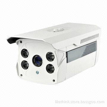 Weather-proof IR Camera, 4-piece of Array LEDs/700TVL/8/12/16mm Lens/12V DC/1/3-inch Sony CCD Sensor
